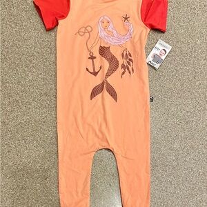 Rags Mermaid Print Kids One Piece 3-4T NWT